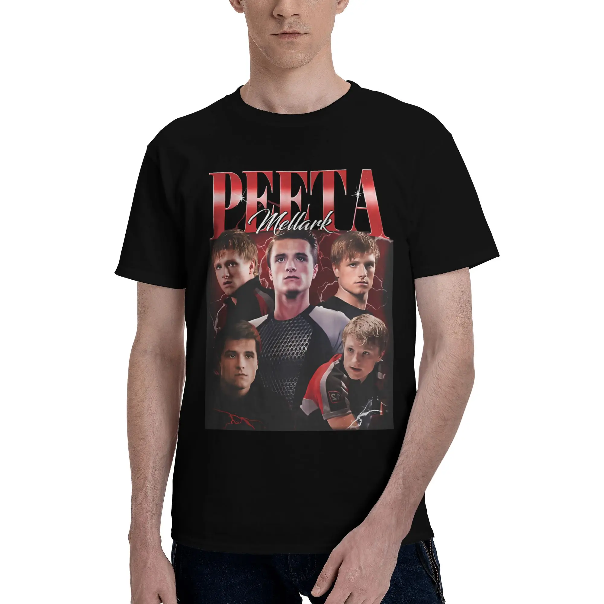 Винтажная футболка Peeta Mellark с забавным принтом Джоша Хатчерсона, 100% хлопок, футболки с Джошем Хатчерсоном, топы для мужчин (art.: 3920daf32bcac) - 3920daf32bcac
