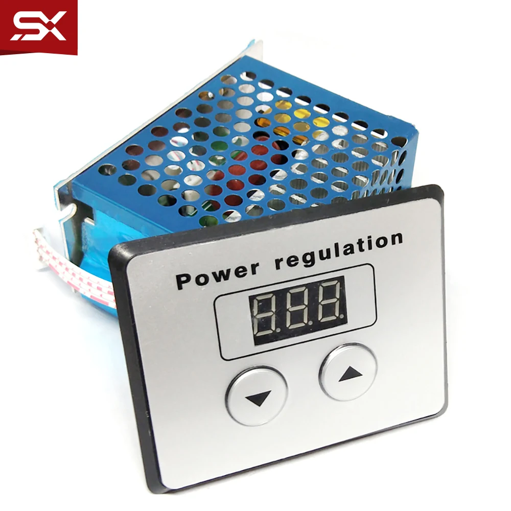 

Регулятор напряжения SCR, 4000 Вт, 220 В переменного тока, диммер, регулятор скорости электрического двигателя, регулятор температуры для водона...