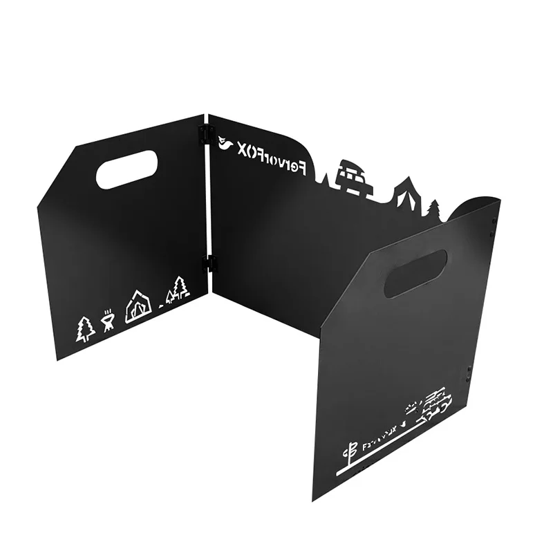 

Уличный ветроотражатель для кемпинга, складной портативный ветроотражатель для плиты двойного сложения, уличная плита типа карт