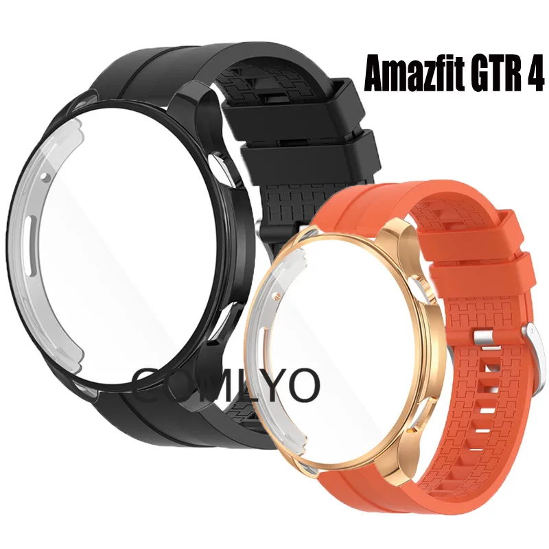 

Для Amazfit GTR 4 чехол ТПУ мягкая защита экрана полное покрытие бампер Оболочка Чехол s силиконовый мягкий GTR4 Ремешок Браслет