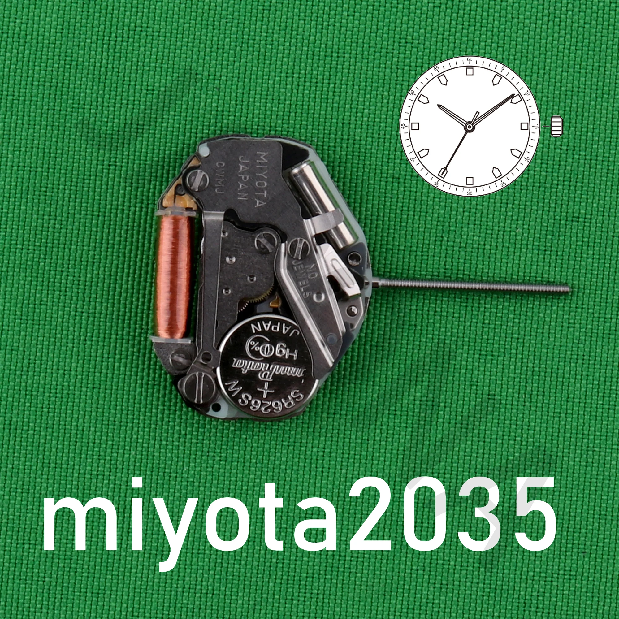 2035 movement miyot 2035 Quartz Movement Three-Hand Calendarless Repair Tools Watch - Durable Metal Gears Best cost performance