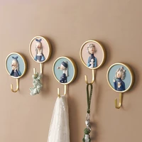 bubble girl self adhesive hook wall decoration key holder room decoration towel hook living room home decor accessories gift