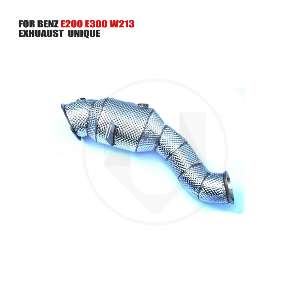 

UNIQUE Car Accessories Exhaust Downpipe High Flow Performance for Mercedes-Benz E200 E300 W213 2017 With OPF Catalytic Converter