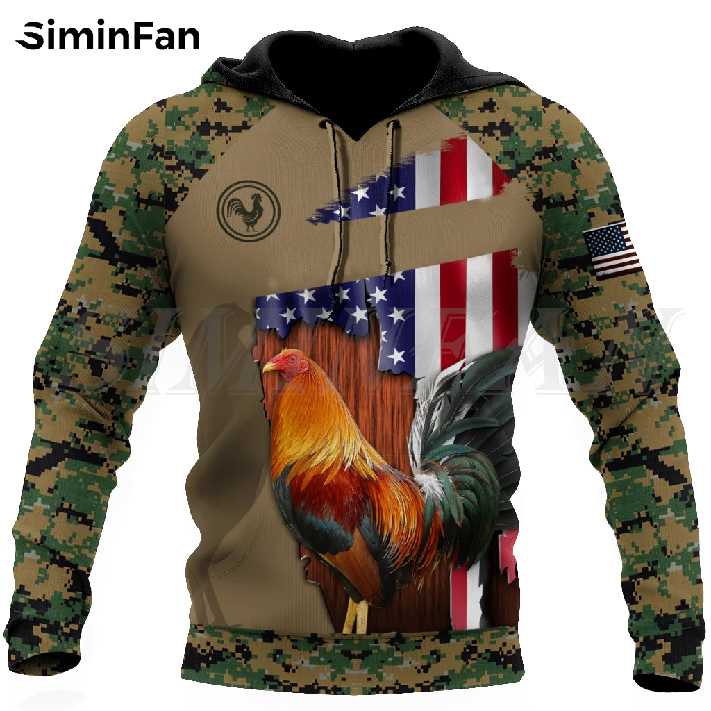 Mens Camo Hoodie Zip Jacket Mexico USA Rooster Fight 3D Print Unisex Casual Sweatshirt Pullover Women Tracksuit Coat Streetwear