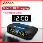 Электронные часы Acceo на солнечной батарее, TPMS, умный монитор давления в шинах, предупреждение о температуре и давлении