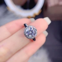 high quality 2ct moissanite personality ring s925 sterling silver fine fashion wedding jewelry for women