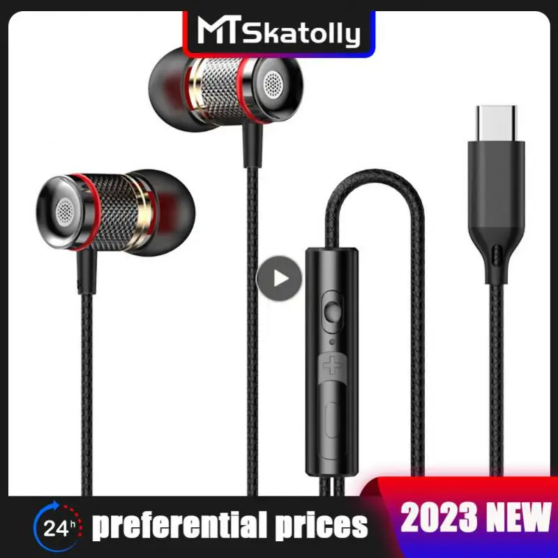 

In-ear Hifi Headphones Sport Headset Noise Canceling With Mic Wired Earphone Extra Bass Earbuds In-line Control Lightweight