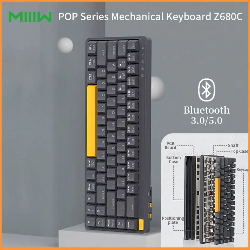 Miiiw Pop механическая клавиатура Z680c Проводная Bluetooth Двухрежимная 68-клавишная