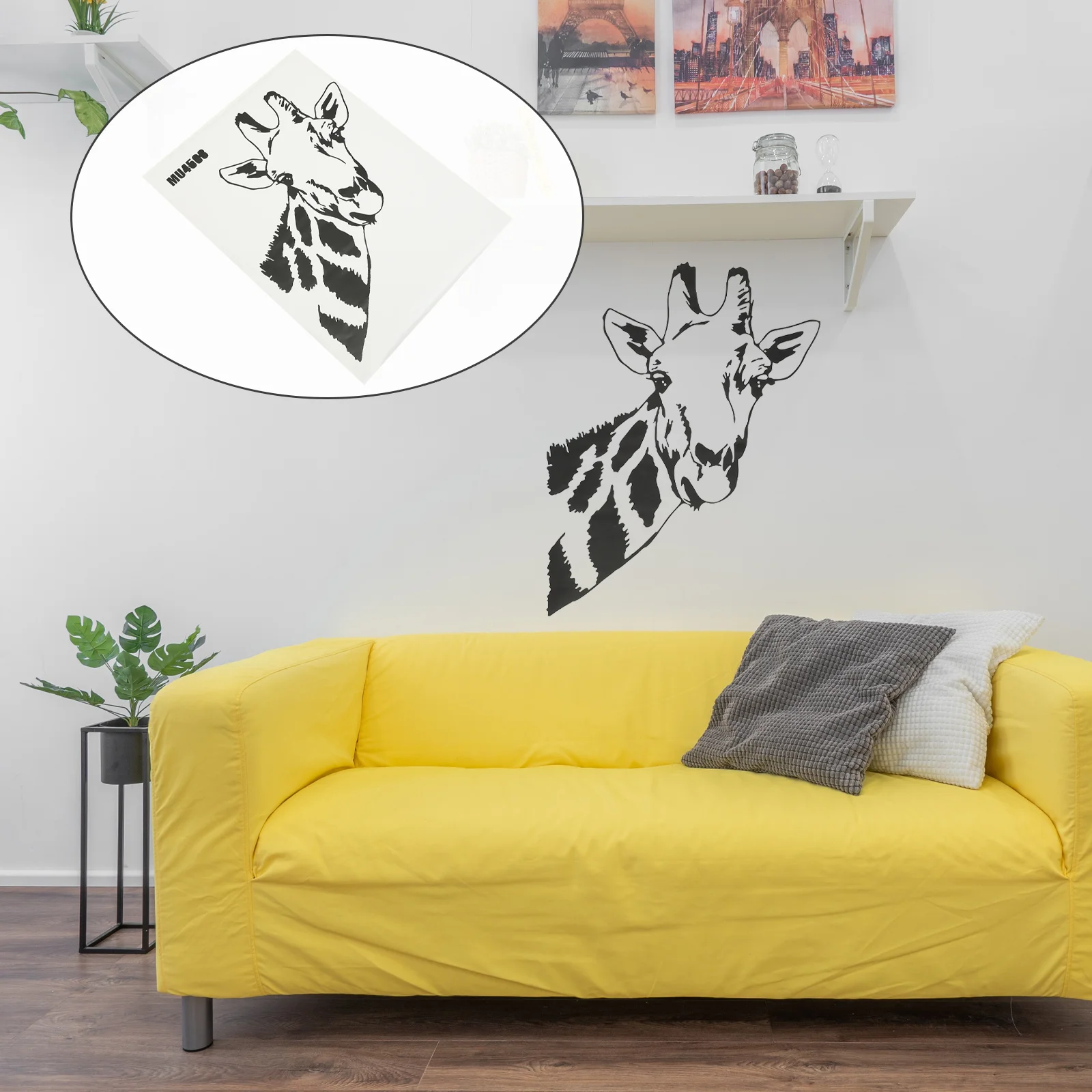 

Giraffe Wall Decal Study Room Wall Sticker Children's Room Wall Decal