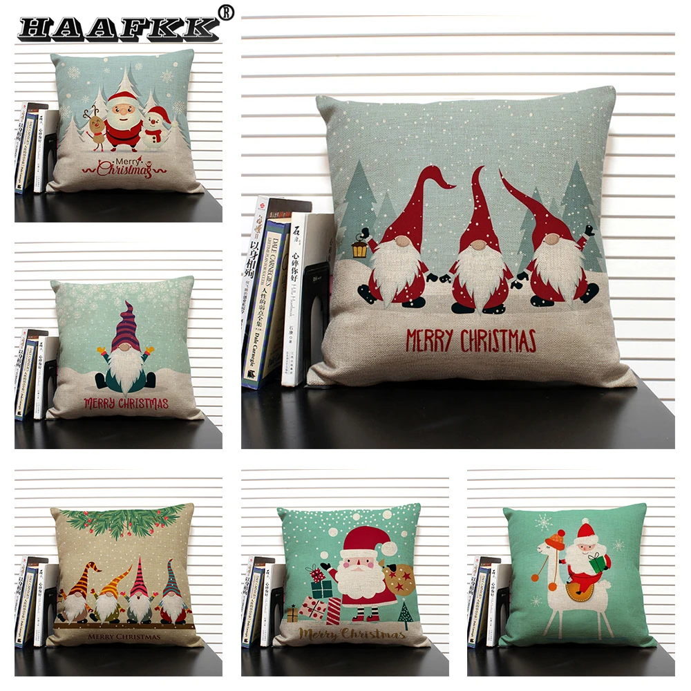 

Рождественская Декоративная Наволочка на подушку, автомобильная Наволочка на подушку, 45x45 см, льняная Наволочка на подушку, подходит для украшения постельного белья, бара, офисного стула