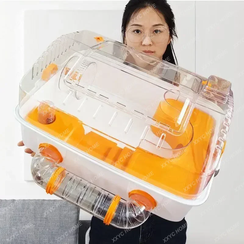 Большая и недорогая клетка для хомяка из акрила прозрачный Золотой медведь