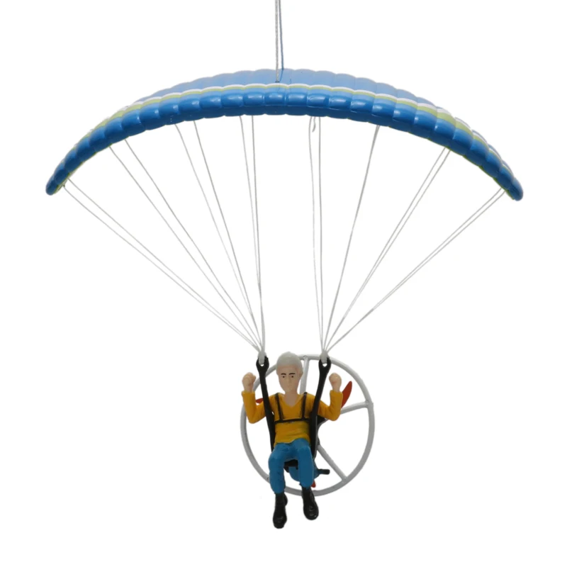 Mini Paramotor รุ่น Paraglider Skydiver Rigger ร่มชูชีพเครื่องประดับ Handmade Paragliding จี้ห้อยรถยนต์คริสต์มาสของขวัญ