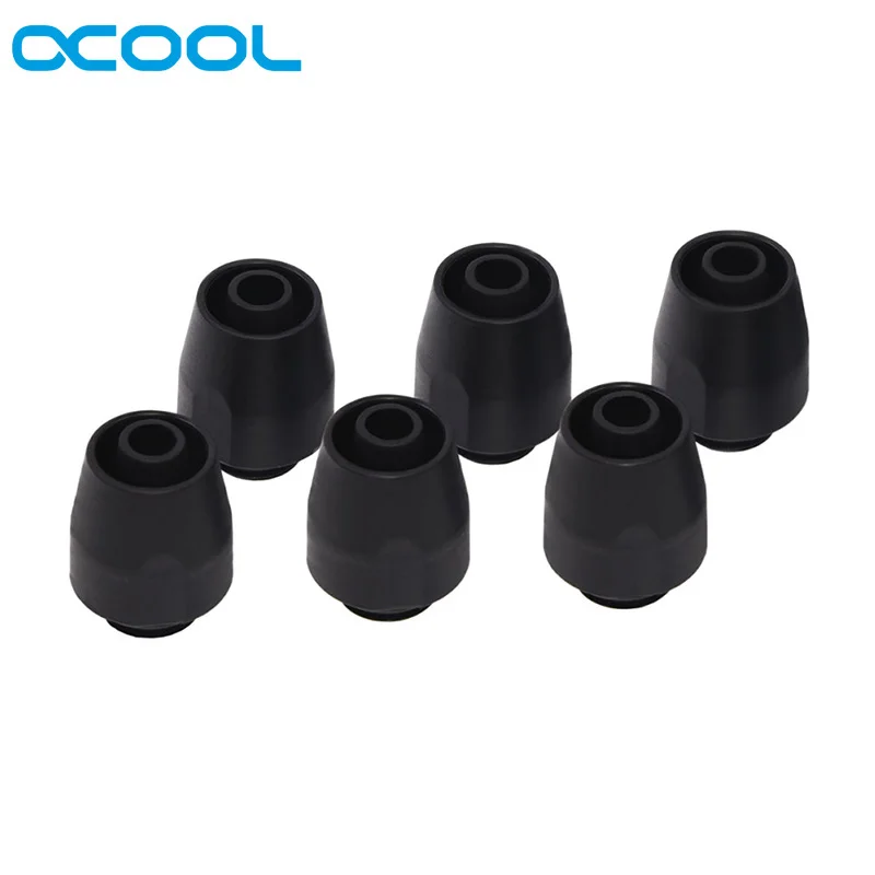 Alphacool Nylon HF Compression Fitting TPV,12,7x7,6mm Soft Tubing Connector Straight,6pcs Kit,Enterprise Solutions Fittings