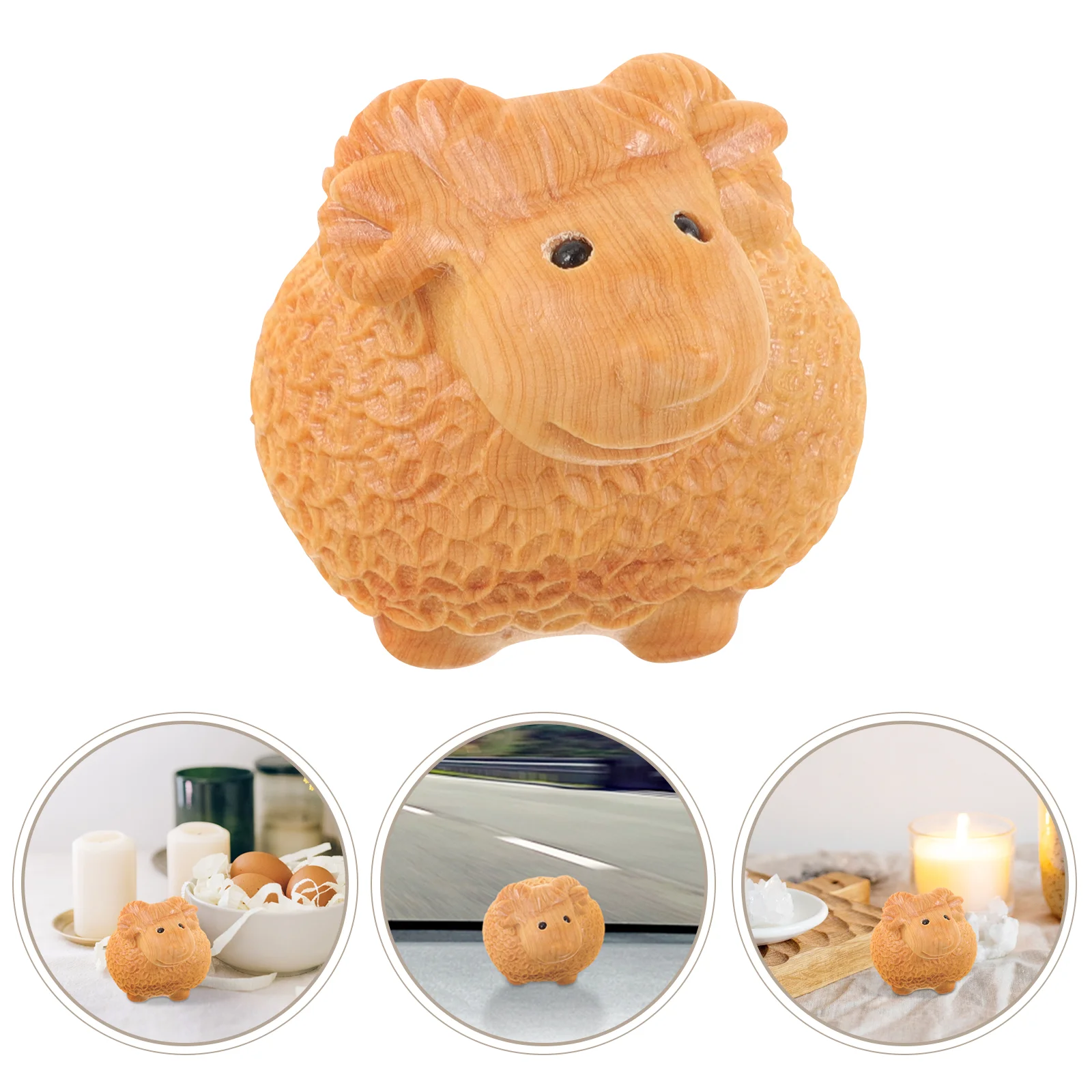 

Resin Crafts Poultry Animal Figurines Desktop Sheep Figurine Home Oenament Carved Animal Decor Sheep Sculpture Decor