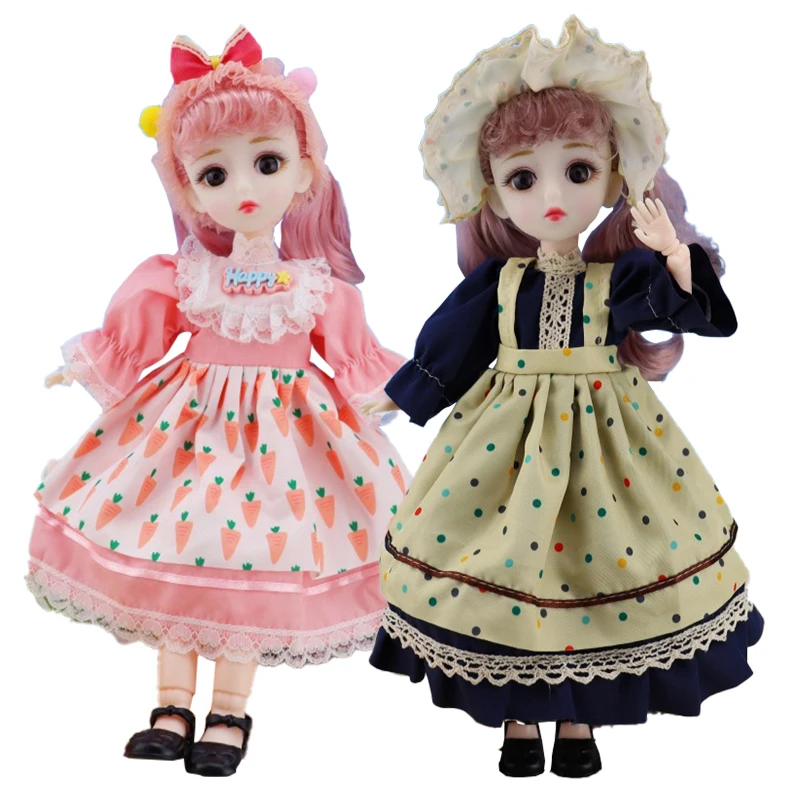 

Cute 30cm Doll or Replace Clothes Fashion Princess 1/6 BJD Doll Set Kids Girls Gift Toy
