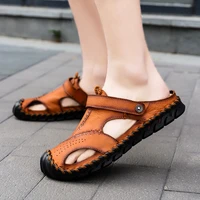 new flip flops casual men soft sandals comfortable summer leather mens slippers men roman outdoor beach sandals big size 38 48