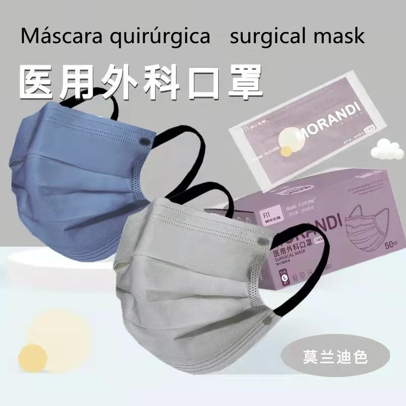 

Mrandi Color Surgical Mask for Adults Disposable Medical Masks Blcak 3 Layers Winter Mask Women Fashionable Halloween Masks