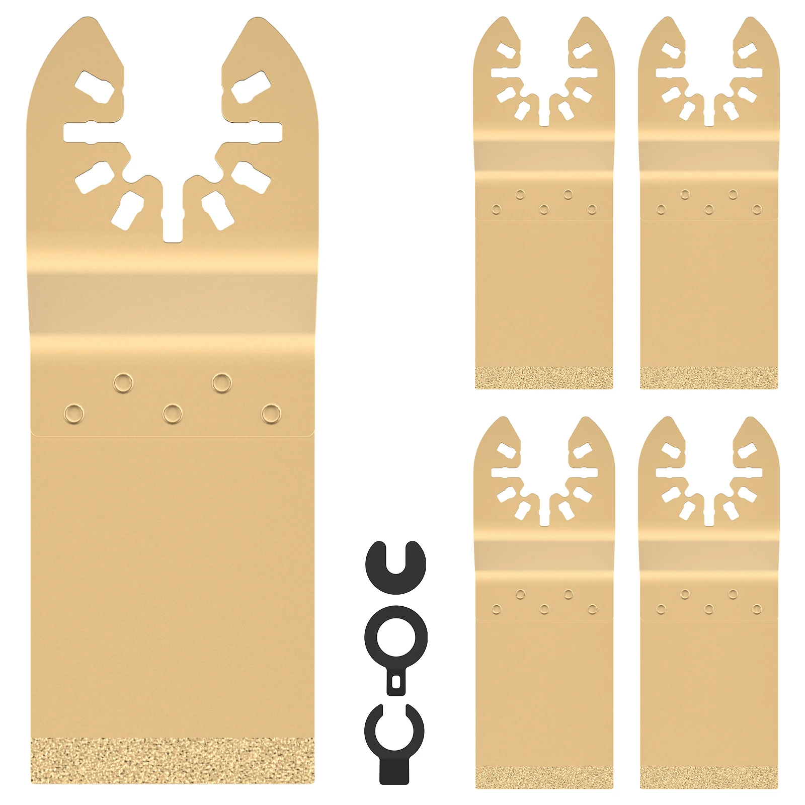 

5 шт. многофункциональные лезвия для пилы, Осциллирующие лезвия пилы 34 мм, Осциллирующие лезвия для алмазного покрытия, устойчивые многофункциональные лезвия