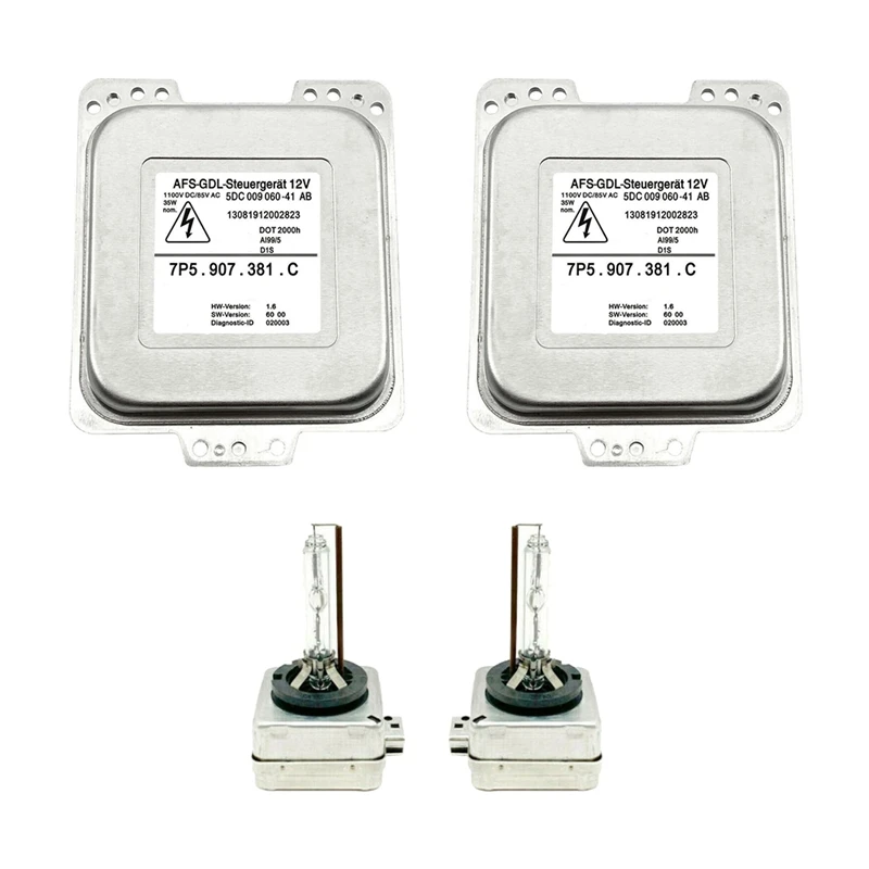 

2 шт., ксеноновый балласт для головной фары 11-13 порше кайен, Модуль блока управления HID и комплект ламп D1S 97061814302