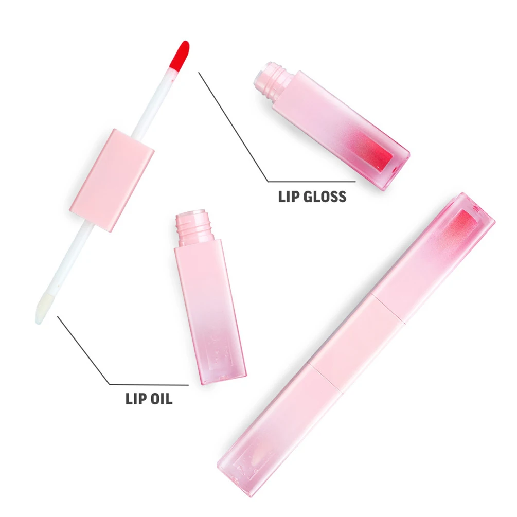 

Lip Gloss Plus Lip Oil 2 In 1 Beauty Makeup Private Label Custom Bulk Nutritious Moisture Long Lasting Lip Beauty Cosmetics
