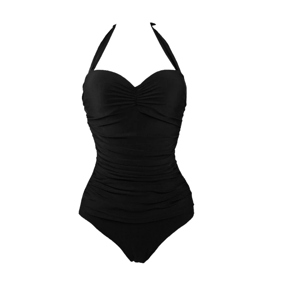 

Vacation Polyester Adjustable Strap V Neck Water Sports Padded Sleeveless Solid Beach Swimming Sexy Bathing Suit Women Swimsuit