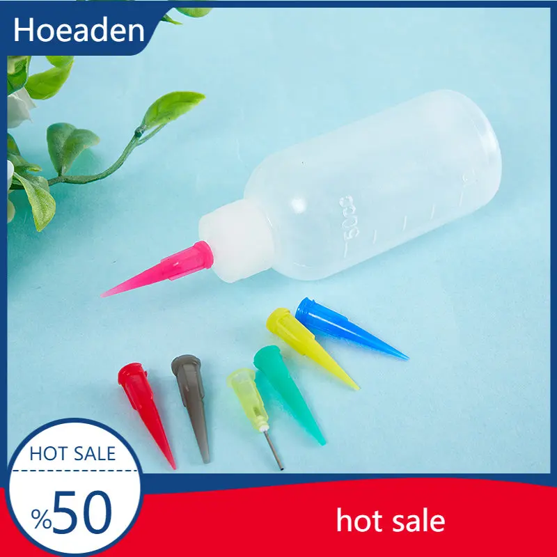 

1Pc 50ml Jam Painting Squeeze Bottles With 7 Nozzles For Multi-Purpose Use Jam Pot Cake Tools Drawing Tools