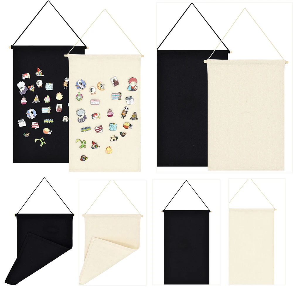 

Brooch Pin Display Pennant Banner Enamel Lapel Pin Badge Flag Plain Blank Canvas Wall Banner Badge Storage Hanging Decoration