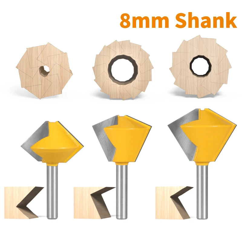 

1PC 8MM Shank Multi-Sided Bit Router Bit Woodworking Milling Cutter For Wood Bit Face Mill
