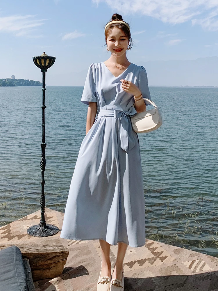 Платье Другой Лето Однотонное