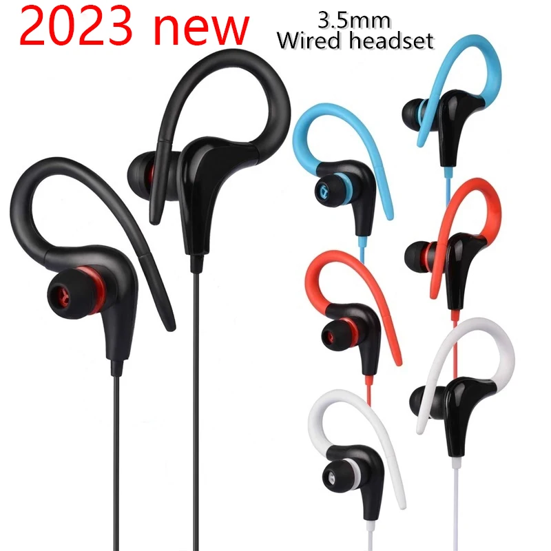 

2023 new 3.5mm Wired Headphones Earhook Stereo Earphones Music Sport Entertainment Headset For Xiaomi Huawei Mobile Smart phone