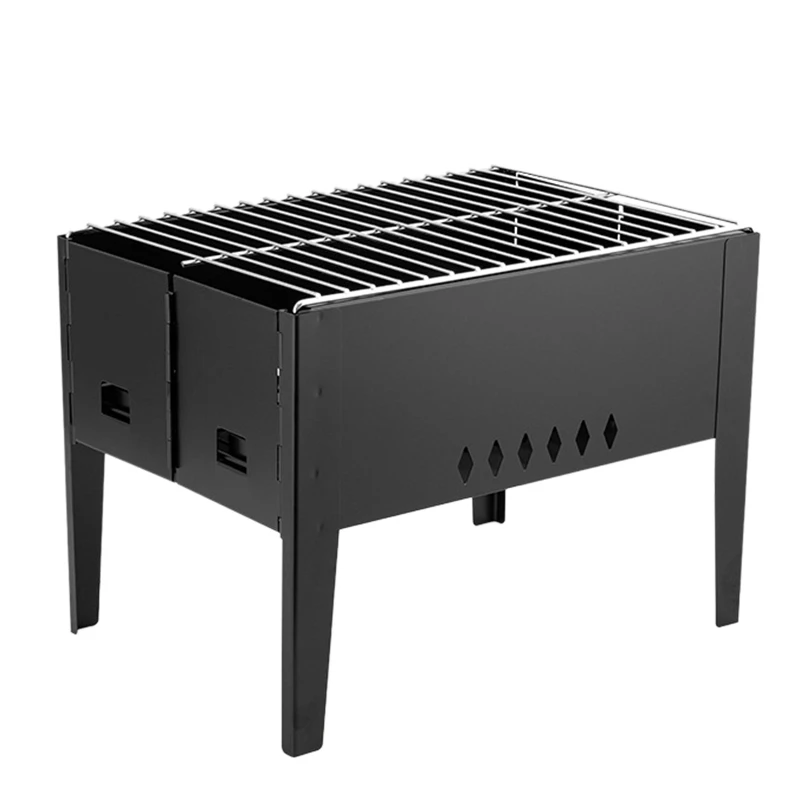 

HOT 35X24x25cm Folding Lightweight Portable Barbecue Charcoal Mini BBQ Grill Outdoor Patio Camping BBQ Party Cooking Tools