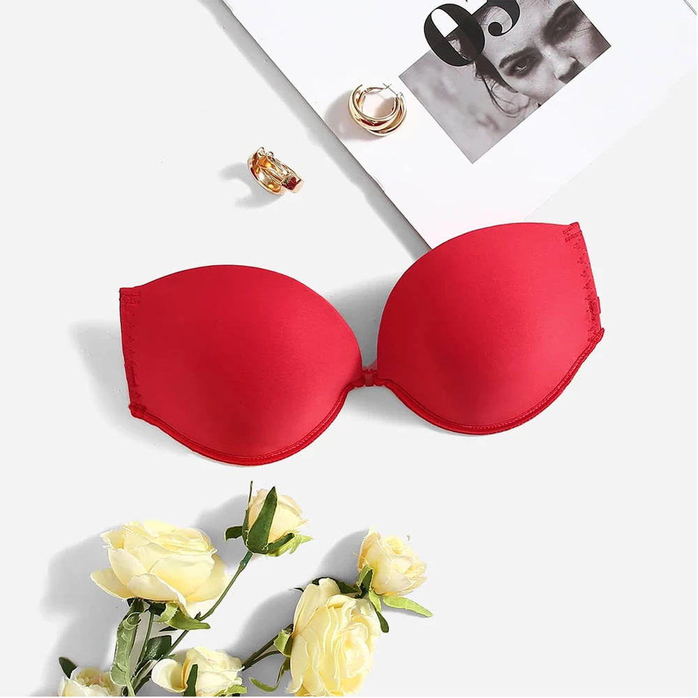 Женский бюстгальтер на косточках с застежкой спереди