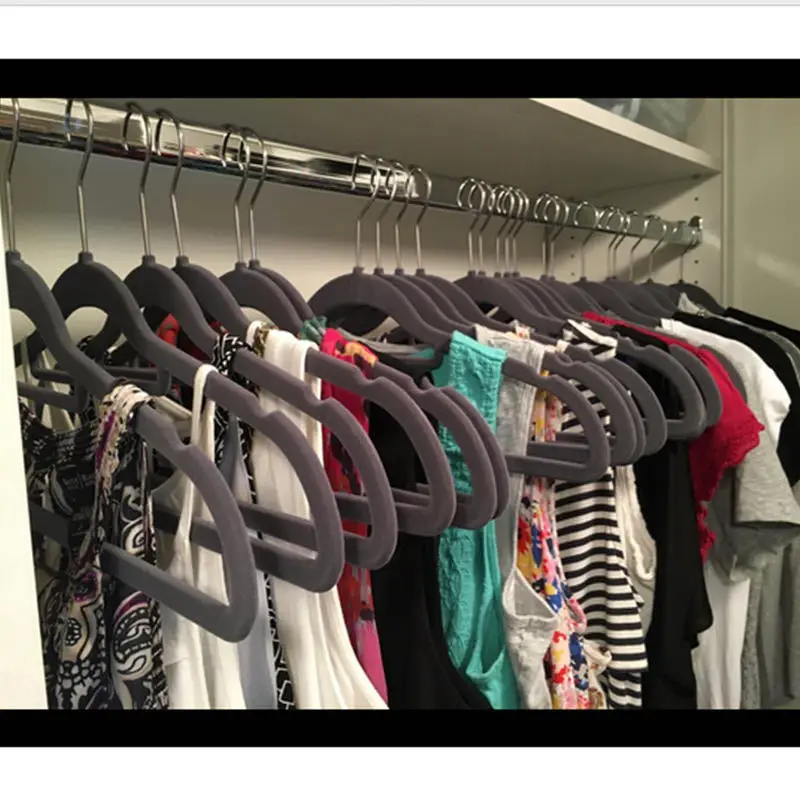 10 шт./лот высококачественная бархатная вешалка для сушки органайзер гардероба