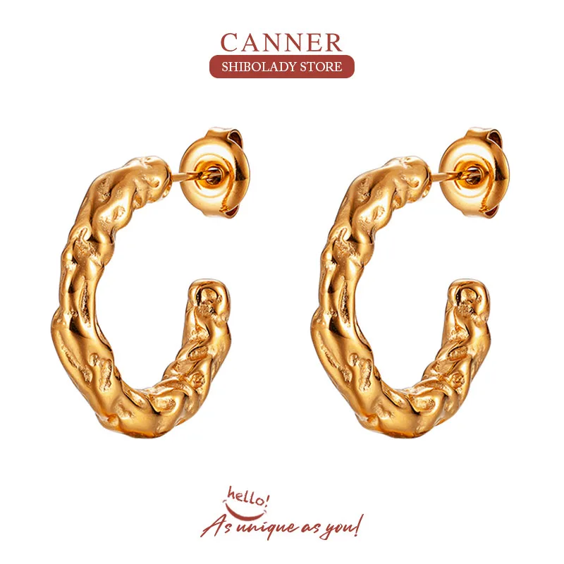 

CANNER Ins Irregular Stainless Steel Earring For Women Drop Earrings Cartilage Piercing Wedding Party Fine Jewelry Aretes