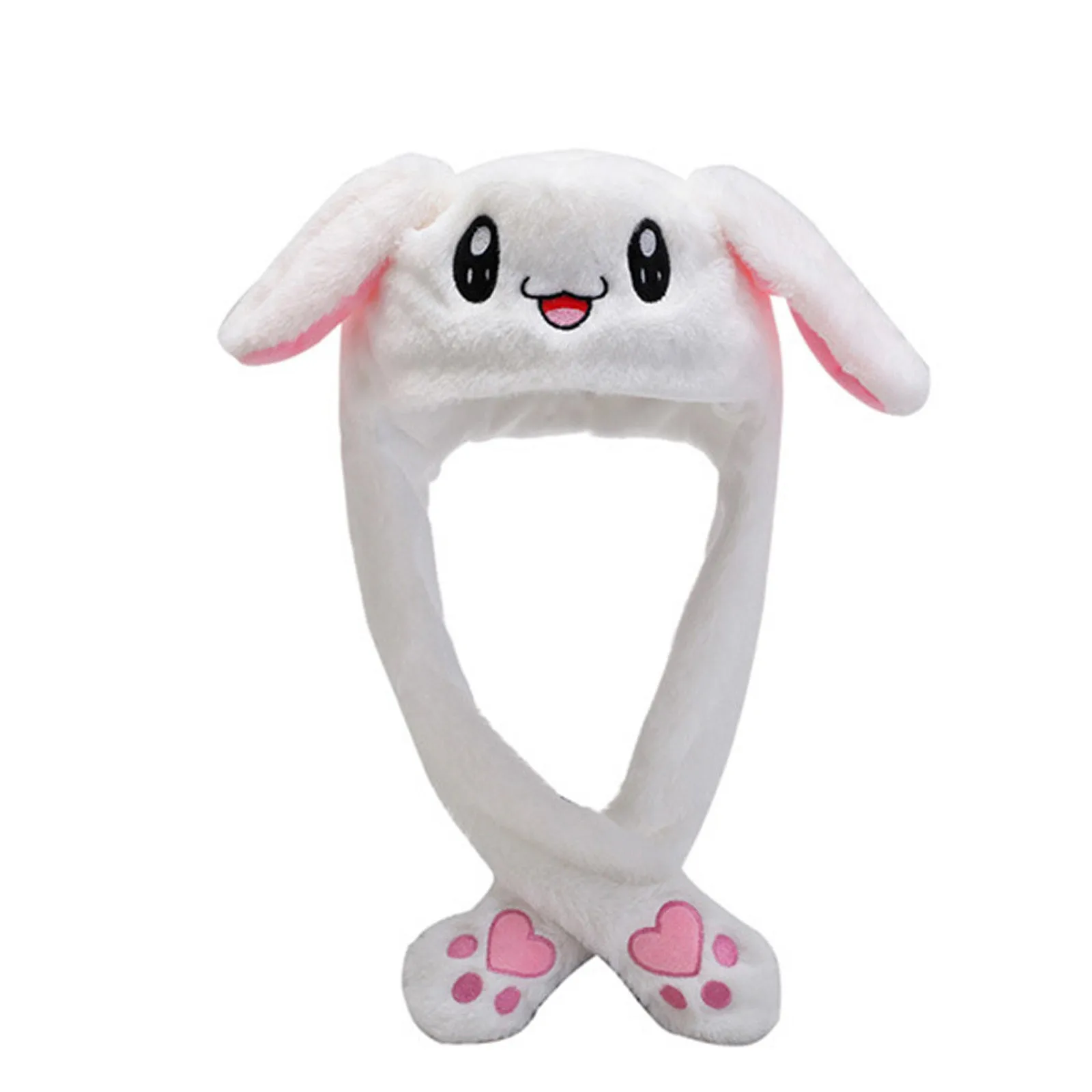 

Rabbit Hat Moving Ears Cute Cartoon Toy Hat Kawaii Funny Hat Birthday Gift Bunny Plush Cap Winter Hat For Kids Adult Girlfriend