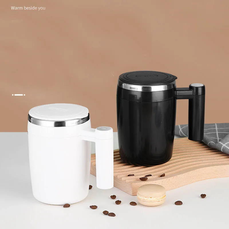 Купить Автоматическая Магнитная чашка с USB-зарядкой, магнитные кружки для перемешивания, умная чашка из нержавеющей стали 304 для кофе и молока, микс...