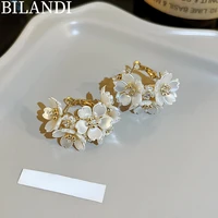 bilandi 925%c2%a0silver%c2%a0needle delicate jewelry flower earrings pretty design elegant temperament drop earrings for women party gifts