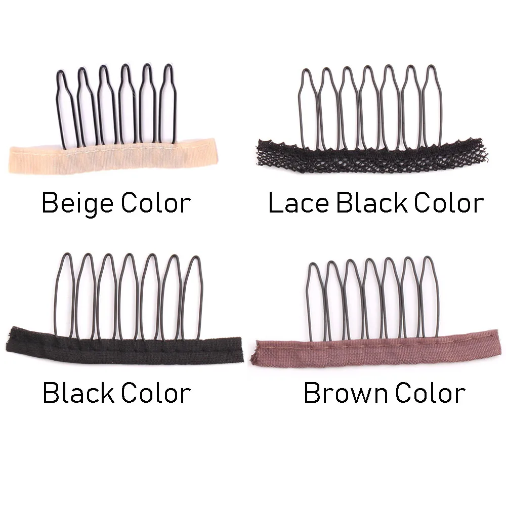 7teeth Wig Lace Combs Hair Extension Clips Hair Wig Accessories For Wigs Lace Cap