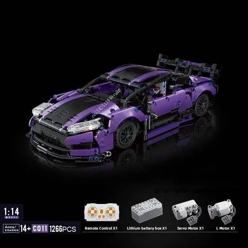 

NWE MOC Technical Aston Martin GT3 Sports Car Building Blocks Racing Assemble Bricks Toys Vehicles Models Gift Christmas 1266PCS