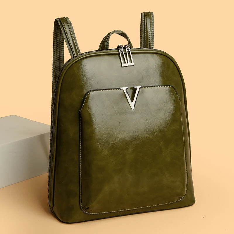 Винтажные рюкзаки женский кожаный рюкзак высокого качества дорожный Дамский