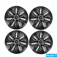 4pcs for tesla model y 2022 upgraded 19 inch abs wheel hubcap kit original car replacement hubcap automobile wheel cover