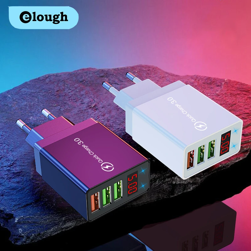 

Зарядное устройство Elough со светодиодной подсветкой и USB-портом