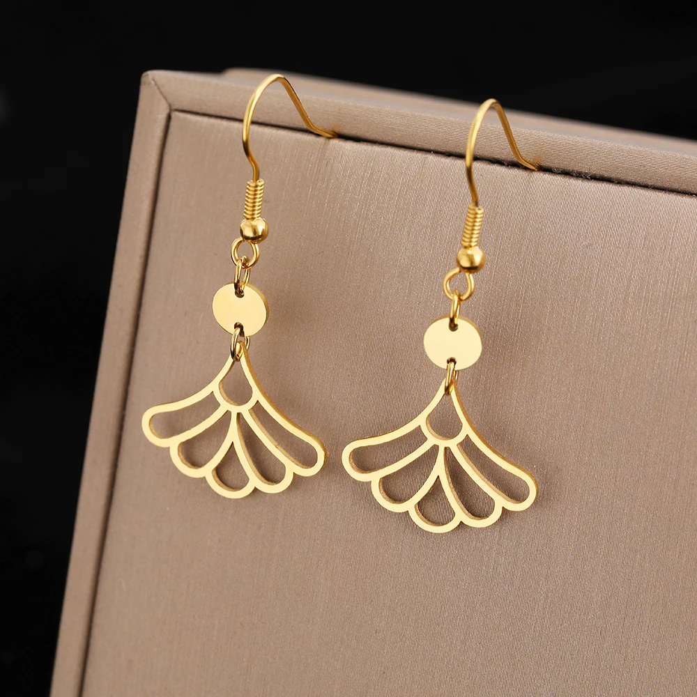 Женские серьги-подвески из нержавеющей стали Женские серьги-подвески из нержавеющей стали