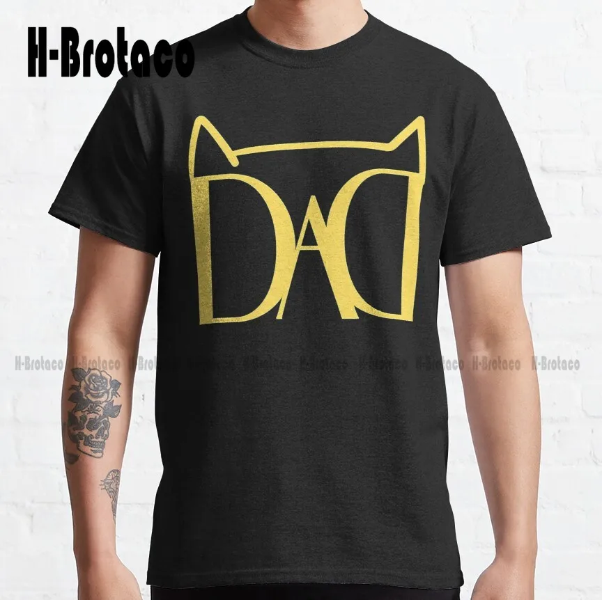 

Футболка мужская с забавным котом и цитатой папы, Классическая рубашка для плавания, футболка с цифровой печатью, рождественский подарок, и...