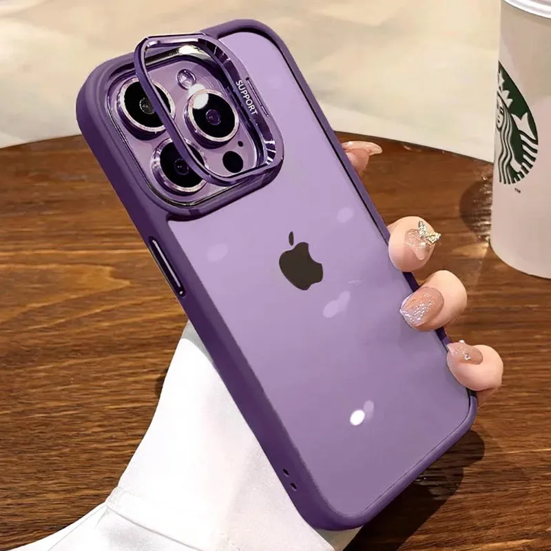 Защитный чехол с металлическим кольцом для IPhone 16 15 14 Plus 13 12 11 Pro Max