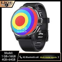 LIGE Smart Watch Men 2022 Call 4G SIM Card 1.6" IPS  Dual 5.0MP Camera Smartwatch Wifi GPS Business Watch For Huawei Android IOS