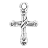 30pcslot retro simple antique silver cross charms alloy pendant for necklace bracelet earrings jewelry making diy accessories