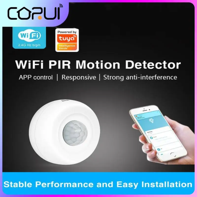 

CORUI Tuya WiFi Smart PIR Motion Sensor Human Motion Detector Smart Life App Control Smart Home Alarm System Presence Sensor
