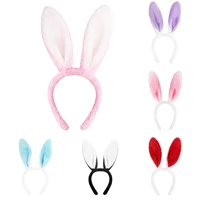 2022 easter cute rabbit ears hair band cute girl furry rabbit headband birthday party gift decoration rabbit ears headband