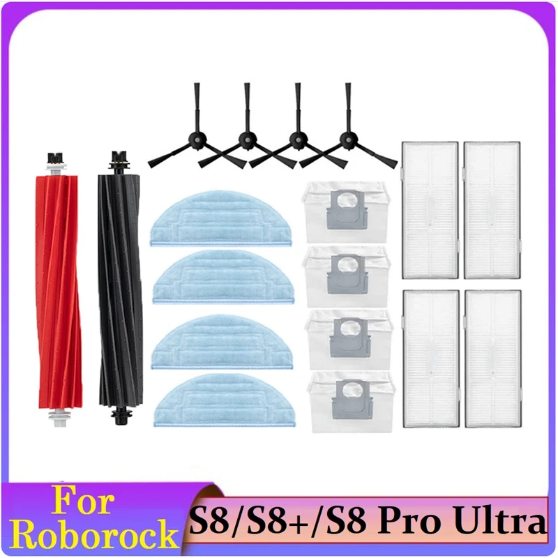 

Replacement Parts For Xiaomi Roborock S8 Pro Ultra/S8+/S8 Vacuum Cleaner Filter Main Side Brush Mop Dust Bag B